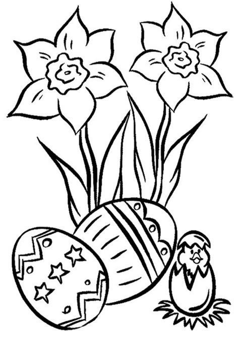 easter flowers coloring sheets coloring pages