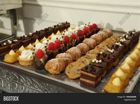 assorted dessert tray image photo  trial bigstock