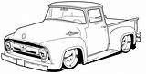 Truck Coloring Pickup Pages Dodge Trucks Old Cars Ford F100 Drawings Uploaded User Car sketch template