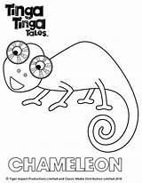 Tinga Coloring Chameleon Toddler Naru sketch template