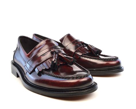 oxblood tassel loafers  prince mod shoes