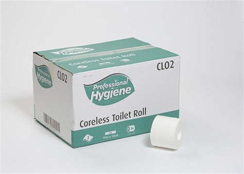Coreless Toilet Roll 2 Ply White 90m X 9 5cm Buy Cleaning Hygiene
