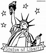 Liberty Statue Coloring Pages Print sketch template