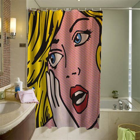 Sexy Retro Vintage Pin Up Girl Comic Shower Curtain