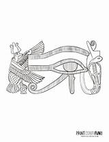 Egyptian Ancient Horus Eye Coloring Pages sketch template