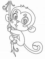 Monkey Coloring Pages Cute Kids Print Baby Color Easy Head Drawing Printables Printable Colouring Monkeys Fresh Sheet Collection Bestappsforkids Sheets sketch template