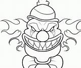 Coloring Scary Clowns Novocom sketch template