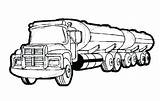 Coloring Truck Pages Trailer Tanker Semi Tractor Oil Drawing Big Wheeler Combine Trucks Rig Sketch Plow Printable Harvester Containing Color sketch template