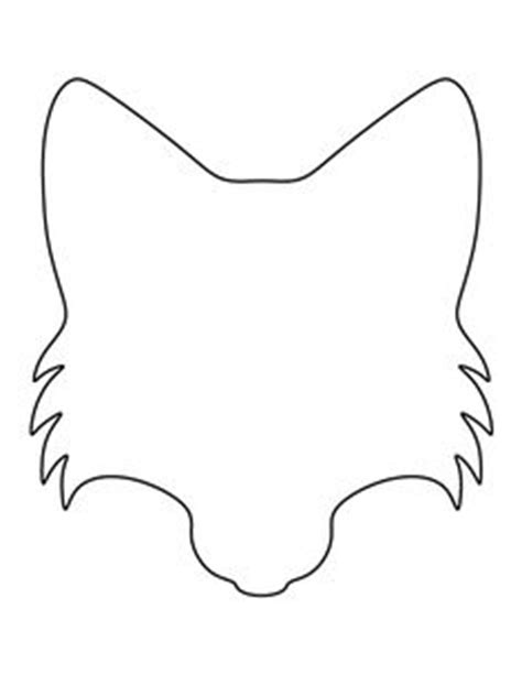 fox face outline coloring pages