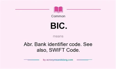 bank identifier code bic bank identifier image photo  trial bigstock  term swift