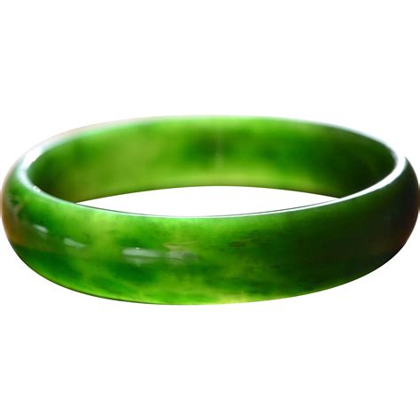 gem quality natural jade bangle bracelet apple green  mm   mm