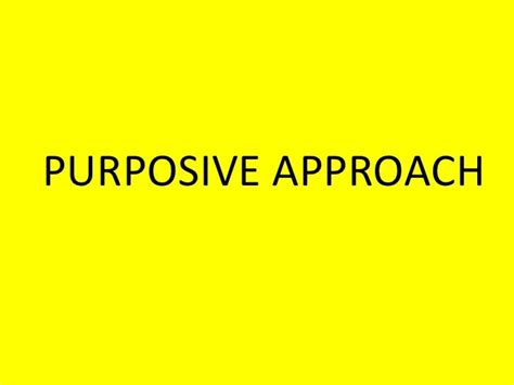 purposive approach revision