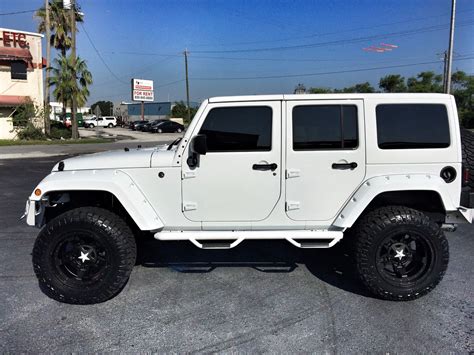 2017 Jeep Wrangler Unlimited White Out 24s Hardtop Leather