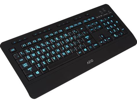 azio kbu large print  color backlit wired keyboard neweggcom