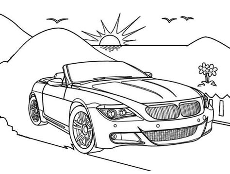 convertible coloring page cabriolet drawing  kids drawing  kids