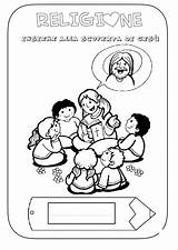 Religione Copertina Quaderno Quaderni Montessori Insegnamento sketch template