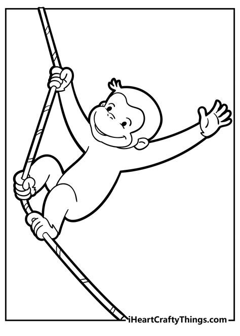 printable curious george coloring pages updated