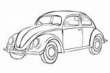 Volkswagen Coloring Pages Beetle Vw Car Drawing Dessin Voiture Cars Coloriage Line Auto Print Imprimer Colorier Sheet Bug Sheets Kleurplaten sketch template