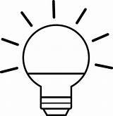 Light Bulb Coloring Clipart Objects Pages Kb Drawing sketch template