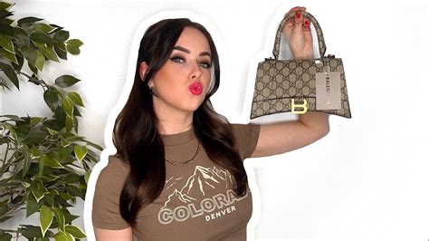gucci  balenciaga hourglass bag  hacker project unboxing ibagsho youtube