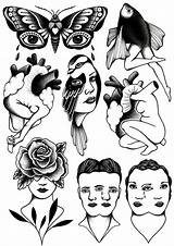 Tattoos Tattoo School Old Choose Designs Flash Small Negro Blanco Desenho Board Desenhos sketch template