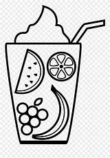 Smoothie Coloring Clipart Line Pinclipart sketch template