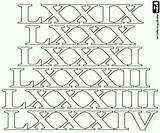 Roman Numerals Coloring Pages sketch template
