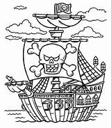 Pirate Schooner Barco Pirata Getcolorings Designlooter Caravel sketch template