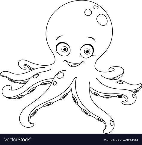 outlined octopus coloring page    preview  high