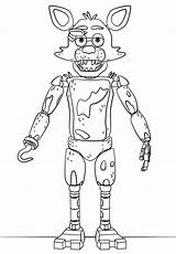 Foxy Animatronics sketch template