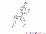 Coloring Pages Kids Exercises Sport Sheet Title sketch template