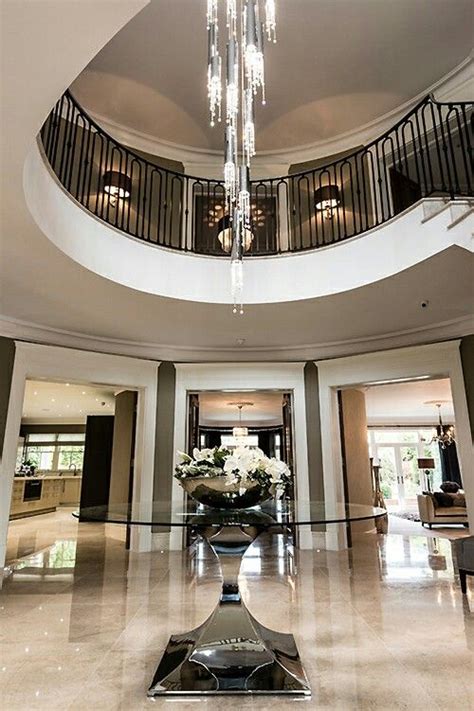 elegant marble foyer luxury houses entrance entry  design house