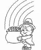 Rainbow Coloring Pages Printable Pot Gold Kids sketch template