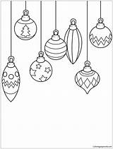 Christmas Ornaments Pages Coloring Color Print sketch template