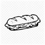 Sandwich Ham Schnell Clipartmag sketch template