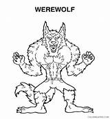 Coloring4free Werewolves Werewolf sketch template