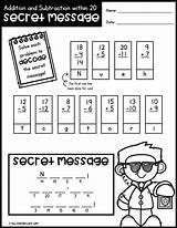 Subtraction Addition Messages Teacherspayteachers sketch template