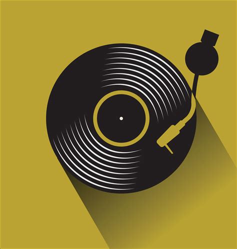 black vinyl record disc flat concept vector illustration  vector