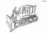 Planierraupe Bulldozer Coloring Excavator Fahrzeuge Ausmalbild Bagger Digger Backhoe Malvorlage sketch template