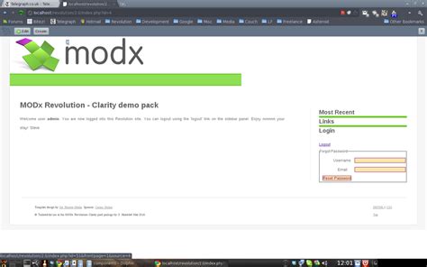 frontpage modx