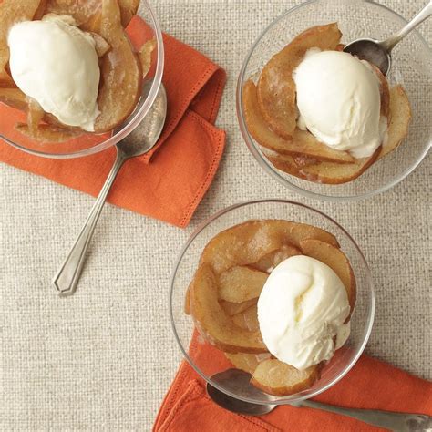 caramelized spiced pears recipe eatingwell