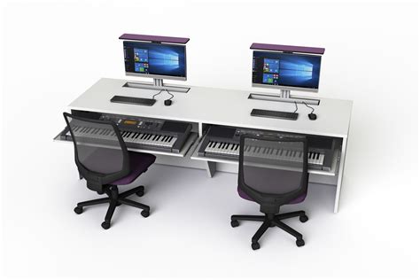 desks   popup monitor pullout keyboard zioxi