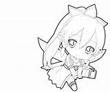 Chibi Leafa Pages Coloring Printable sketch template