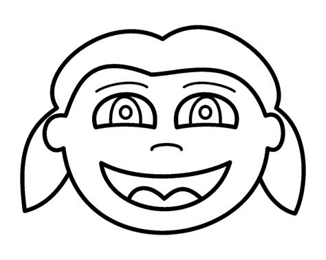 girls face  coloring page coloring pages