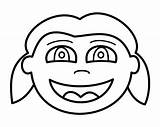 Face Kid Coloring Pages Girl Coloringpages4u sketch template