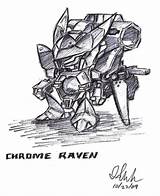 Daman Raven sketch template