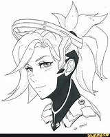 Mercy Overwatch Drawings Drawing Fan Fanart Deviantart Angel Choose Board Sketches Character Reference sketch template