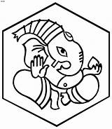 Ganesha Dharmik Ausmalbilder ähnliche sketch template
