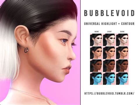 bubblevoid sims  cc universal contour highlight