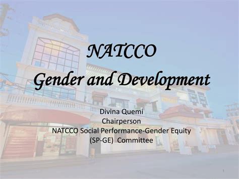 ppt natcco gender and development powerpoint